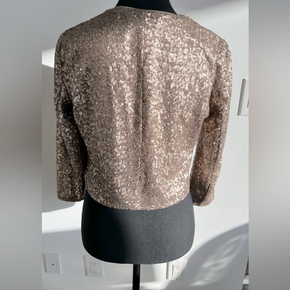 Rose Gold Sequin Jacket from French Brand Promod. Size Euro 38 | UK 10 |US 6 - Picture 4 of 6